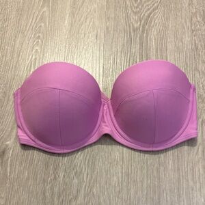 Vibrant lavender strapless bikini top